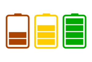 Charging icons for ebike battery