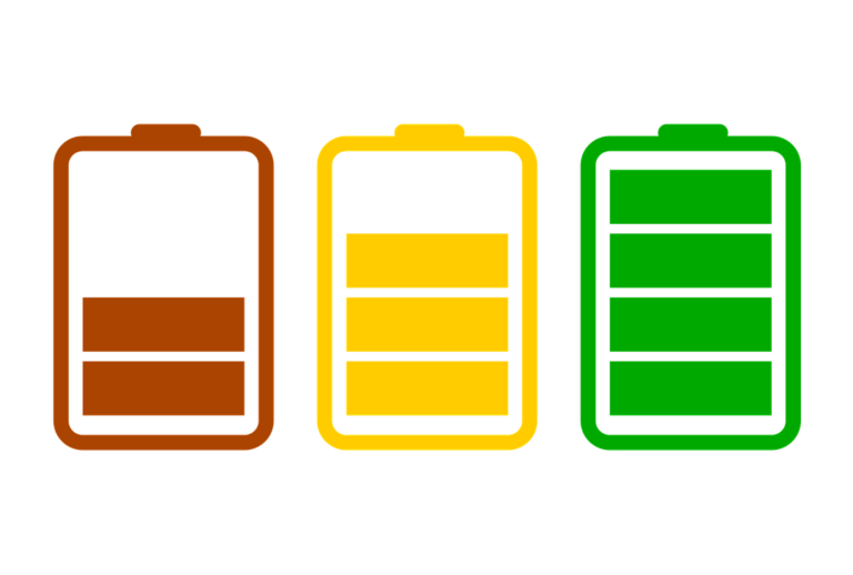 Charging icons for ebike battery