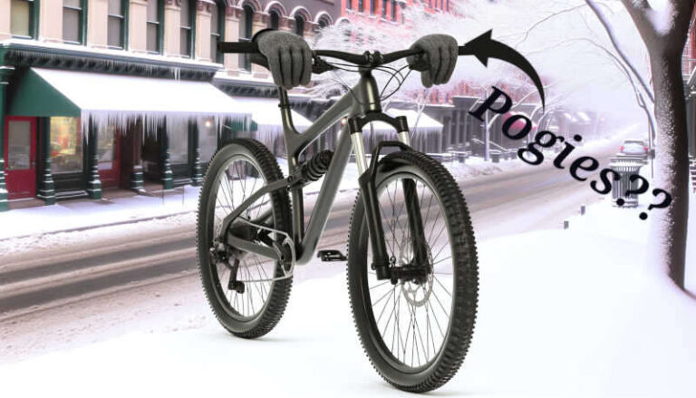 bike with bar mittens image