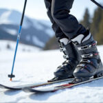 Image of ski boots and bindings