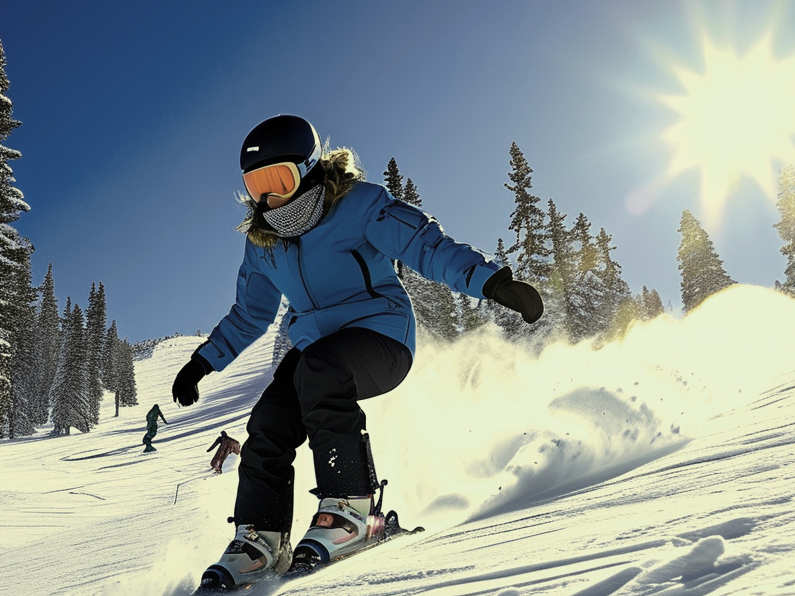 Image of a person skiing for the first time