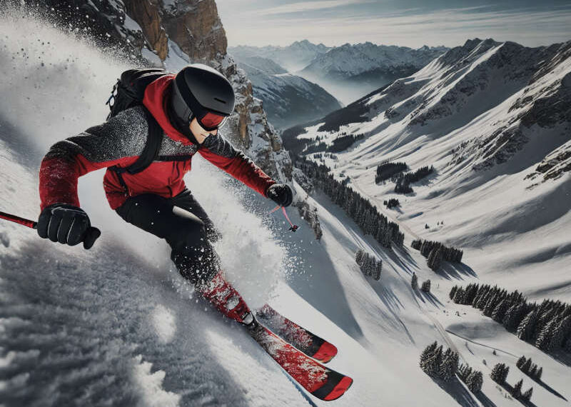 Image of a person skiing