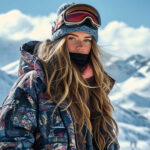 image of a girl wearing warm ski clothing