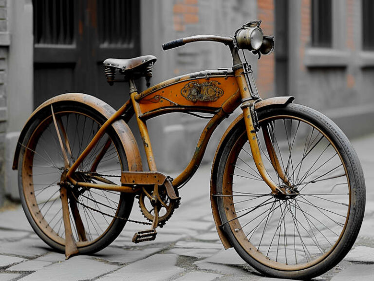 Picture of an antique bicycle