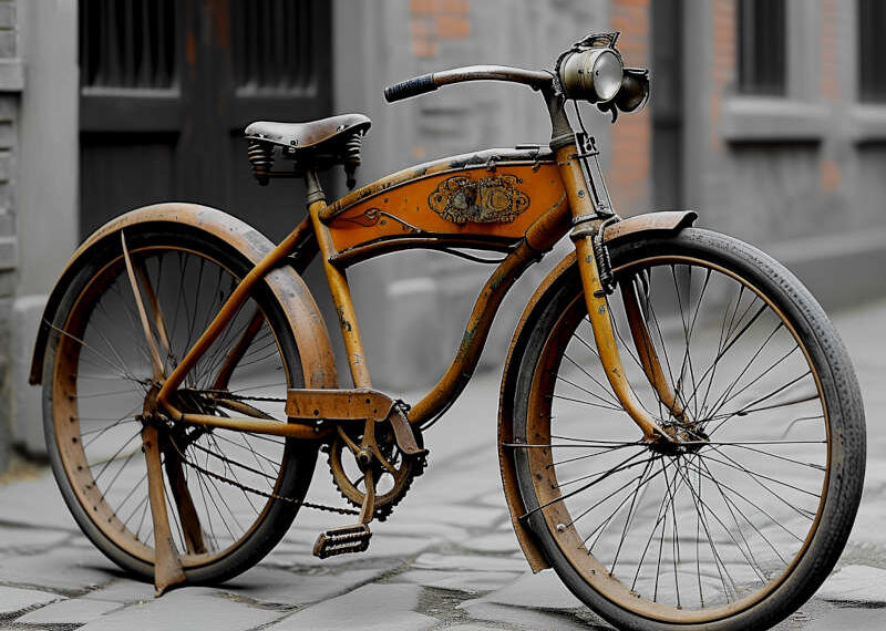 Picture of an antique bicycle