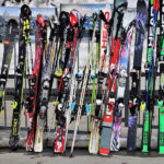 image of skis and poles