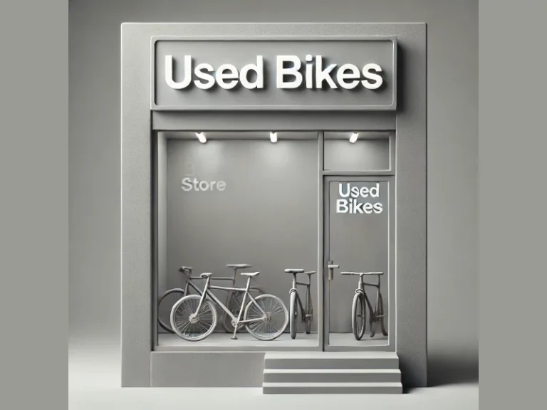 An iconic vector image of a used bike shop in Edmonton